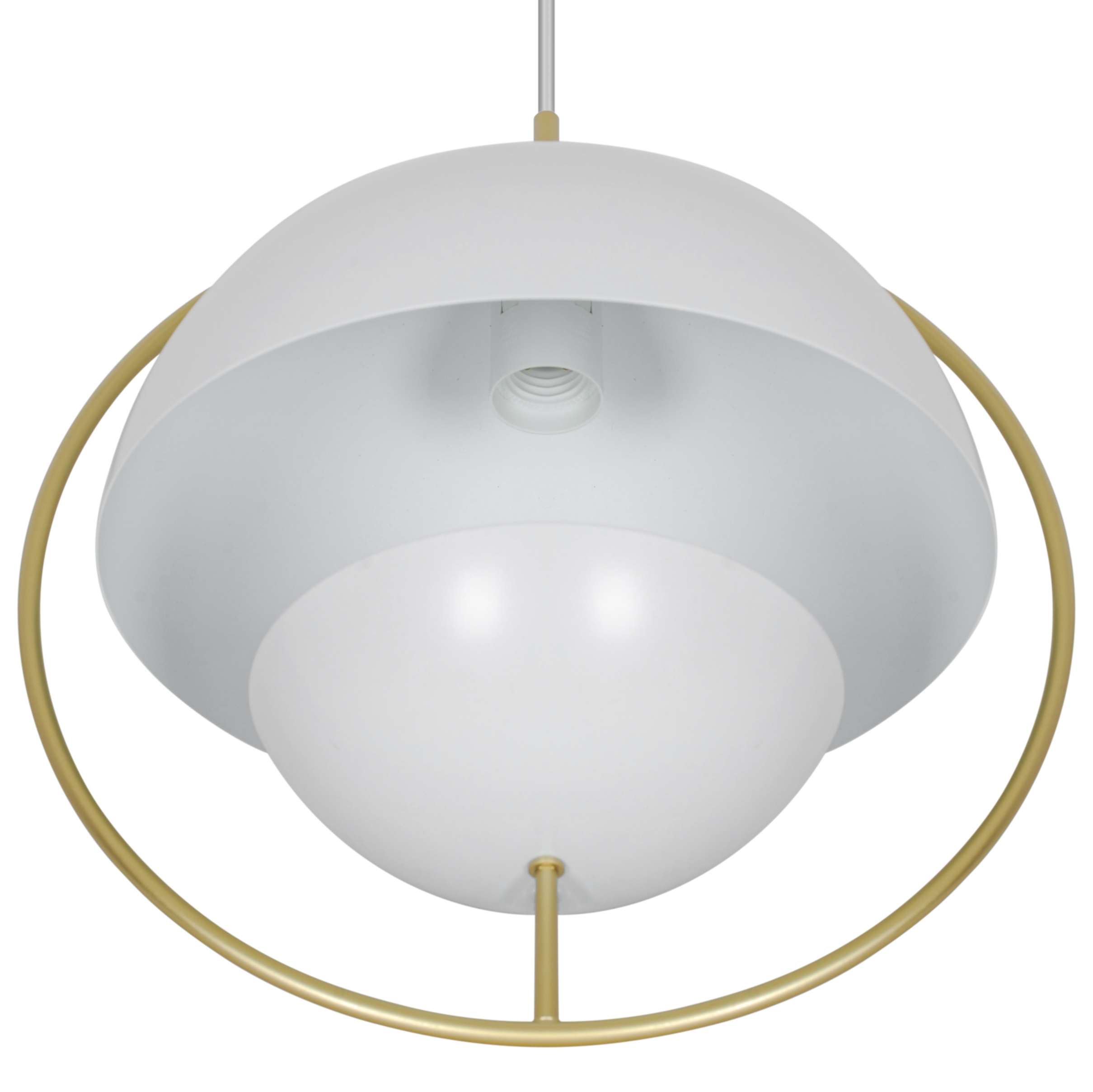 Lampa wisząca z mosiężnym pierścieniem i białym metalowym kloszem Tavia NO2412353001 - Nordlux - obrazek 7