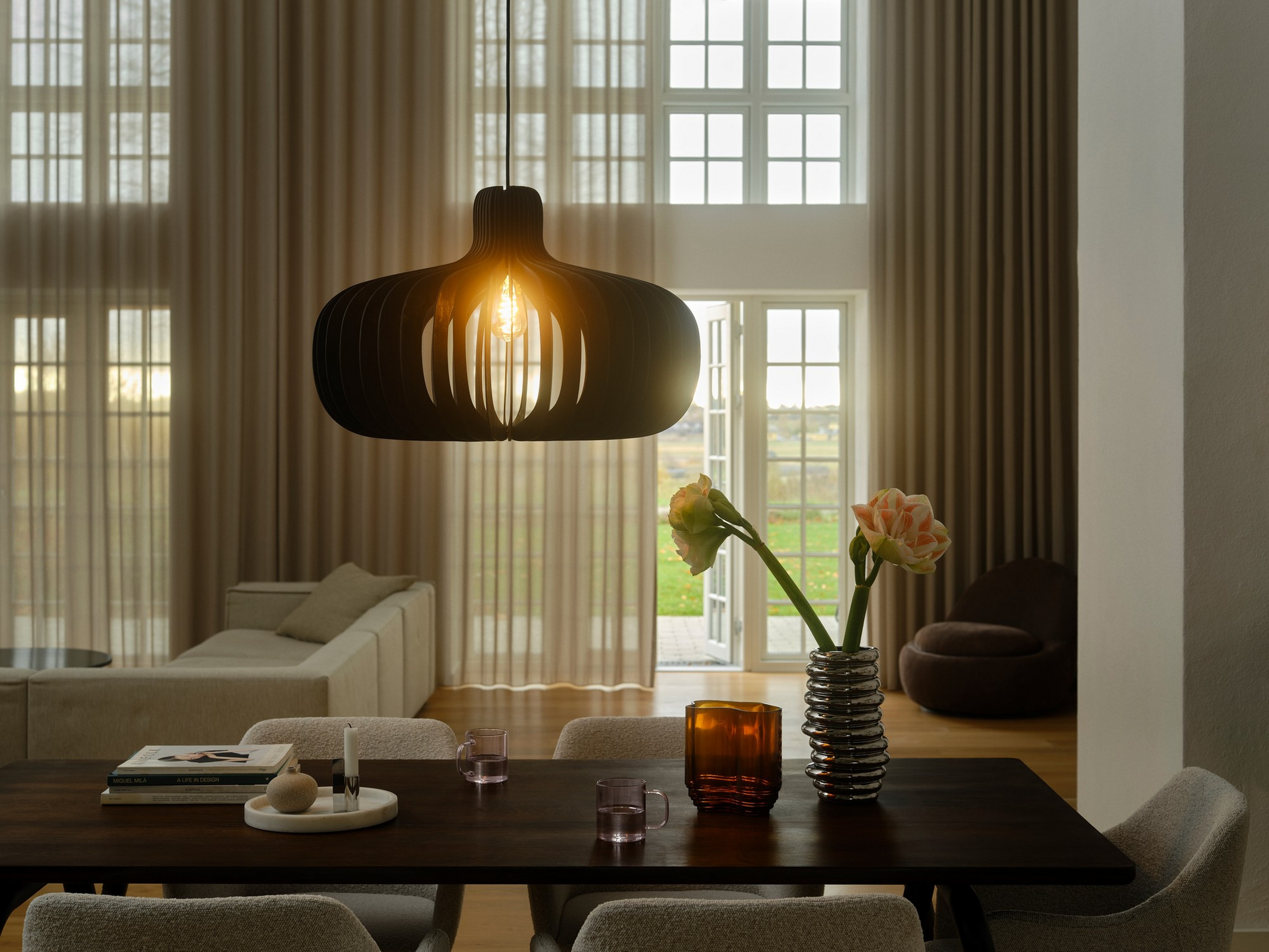 Lampa wisząca drewniana E27 Hazo NO2512073003 - Nordlux - obrazek 3