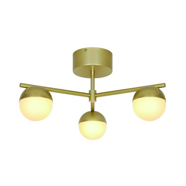 Lampa sufitowa Contina – mosiężna + 3 klosze szklane NO2512096035 - Nordlux