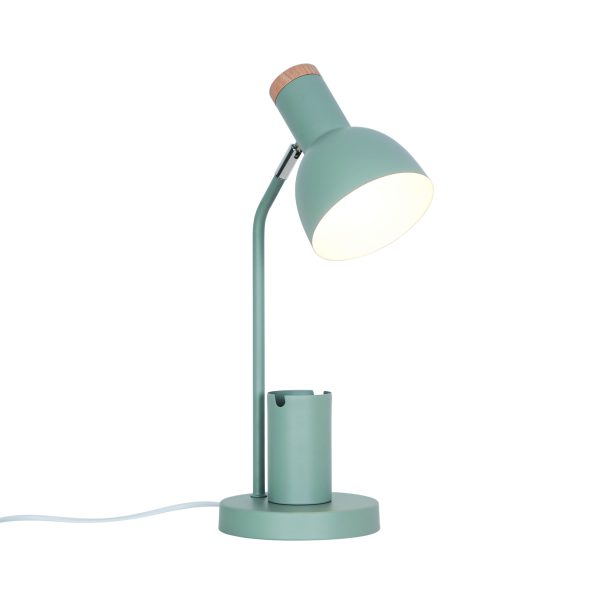Lampa biurkowa z piórnikiem E27 zielona Devone NO2512405023 - Nordlux
