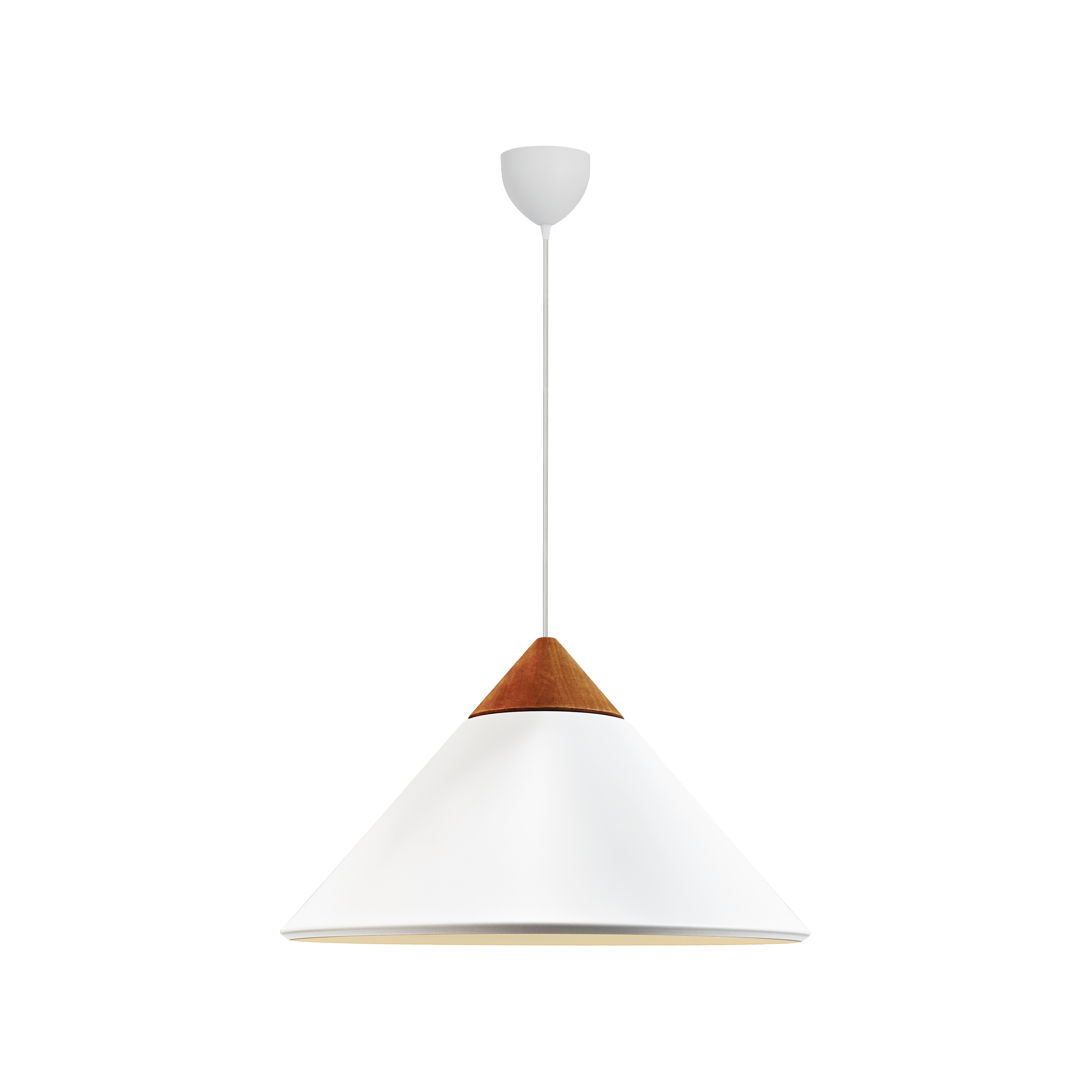 Lampa wisząca biała z drewnianym akcentem Kinto NO2520083001 - Design for The People - obrazek 6