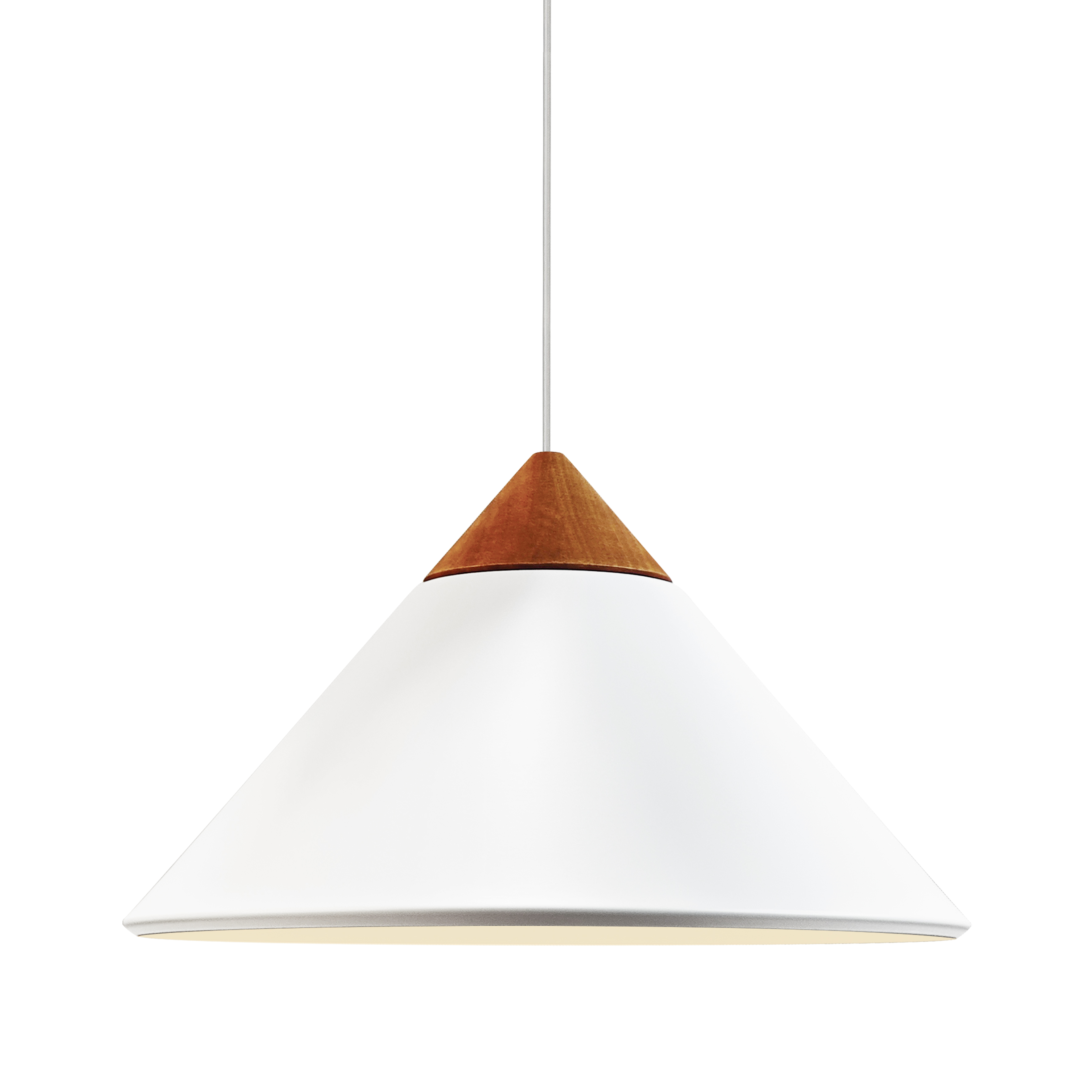 Lampa wisząca biała z drewnianym akcentem Kinto NO2520083001 - Design for The People - obrazek 7