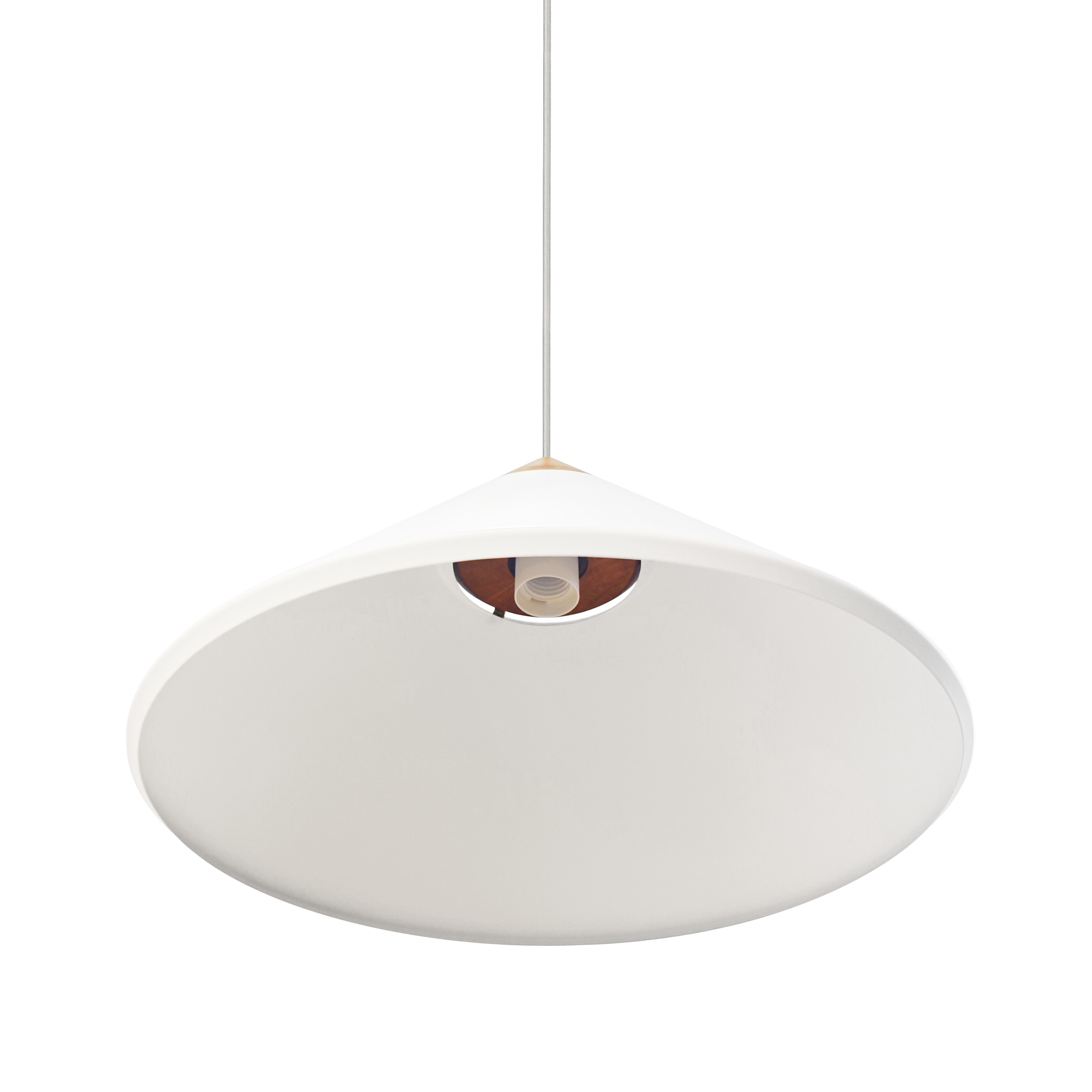 Lampa wisząca biała z drewnianym akcentem Kinto NO2520083001 - Design for The People - obrazek 8