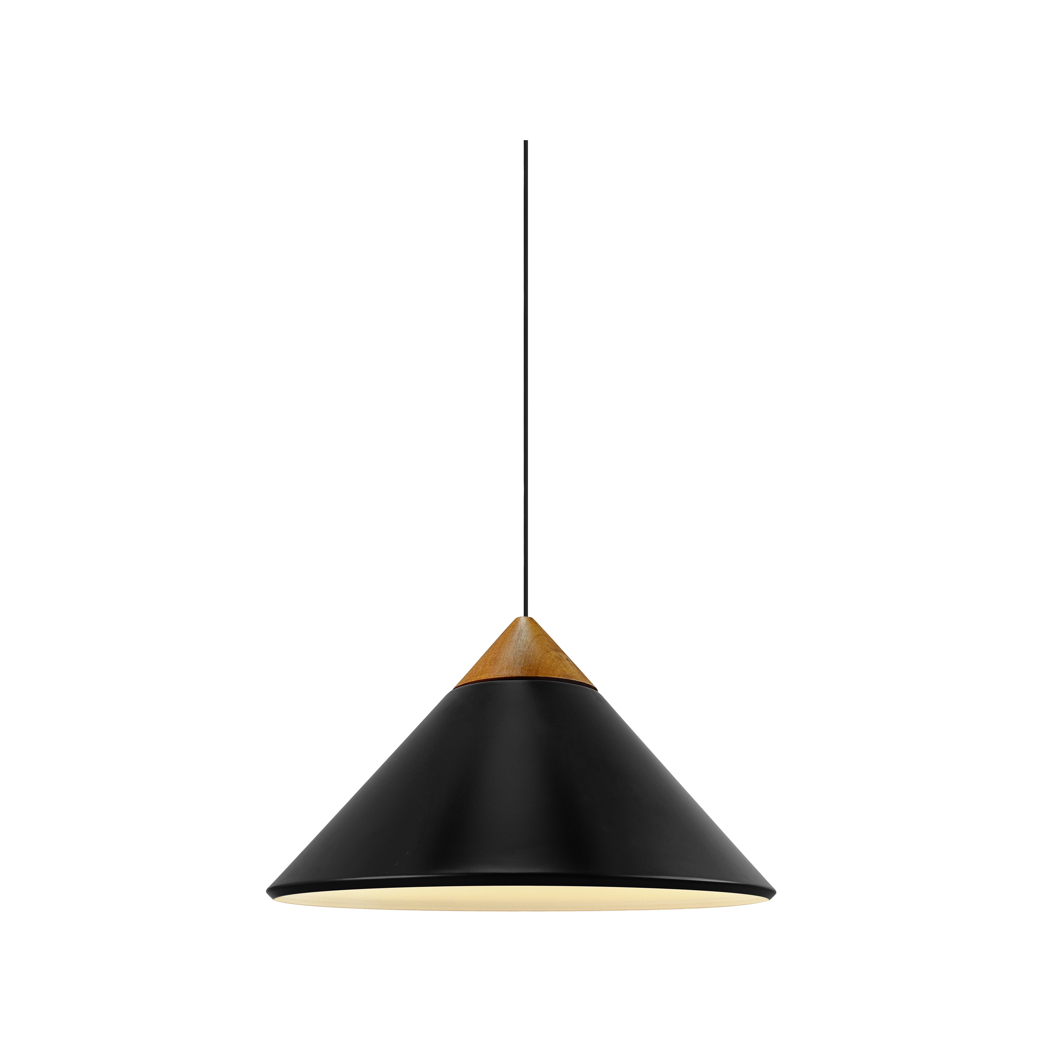Lampa wisząca czarna z drewnianym akcentem Kinto NO2520083003 - Design for The People - obrazek 4