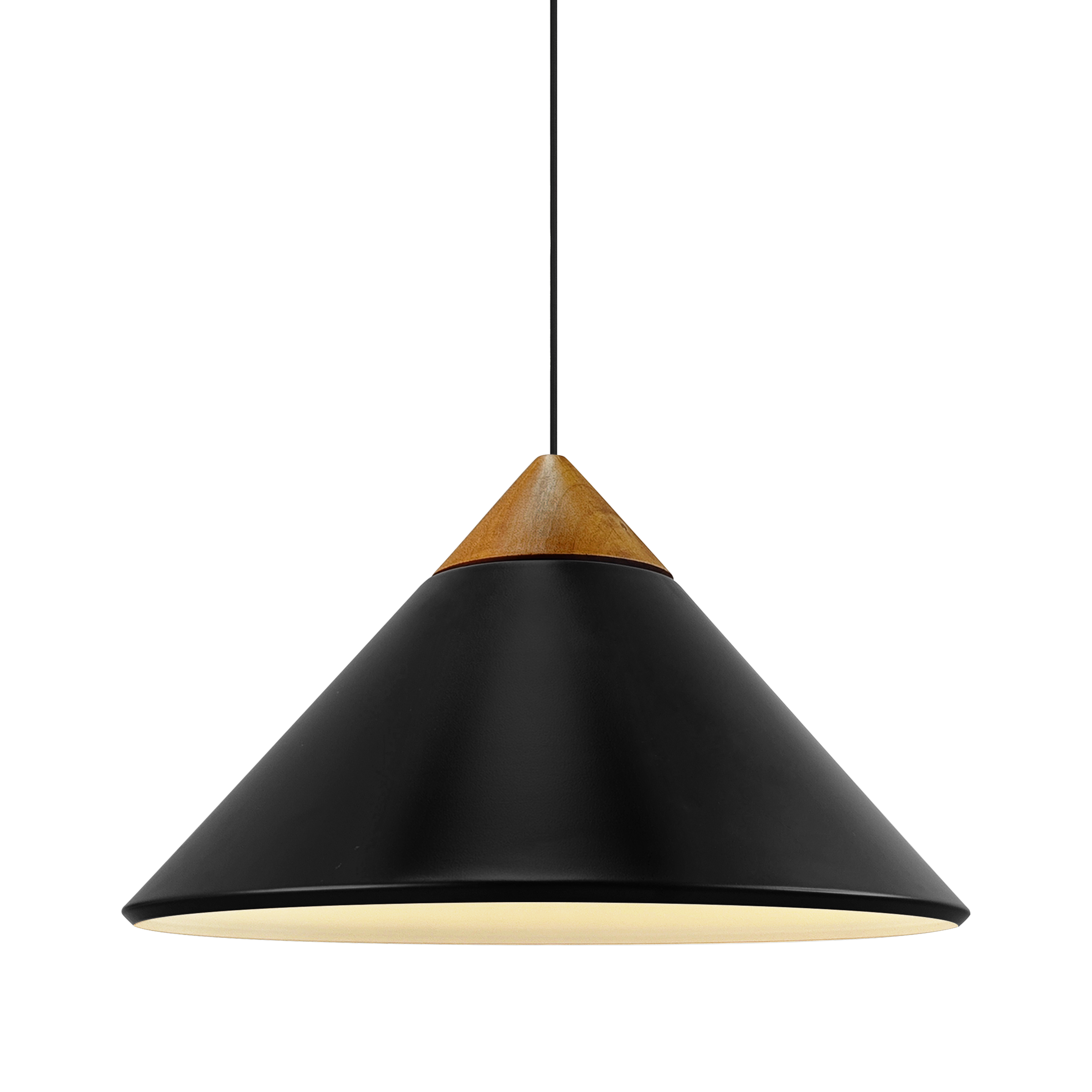 Lampa wisząca czarna z drewnianym akcentem Kinto NO2520083003 - Design for The People - obrazek 5