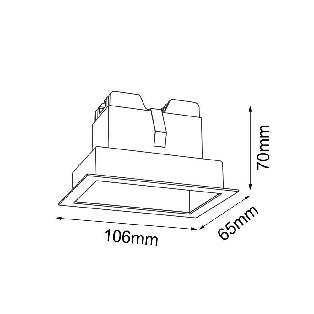 Lampa wpuszczana A - Glare in 2 - Czarna 3000K 3042 - Antigo - obrazek 2