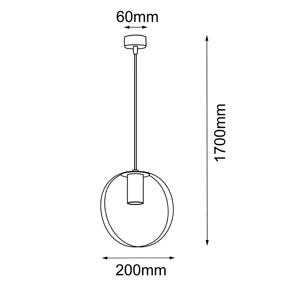 Lampa wisząca Ortiga 1 - Biała (200 mm) 5042 - Antigo - obrazek 2