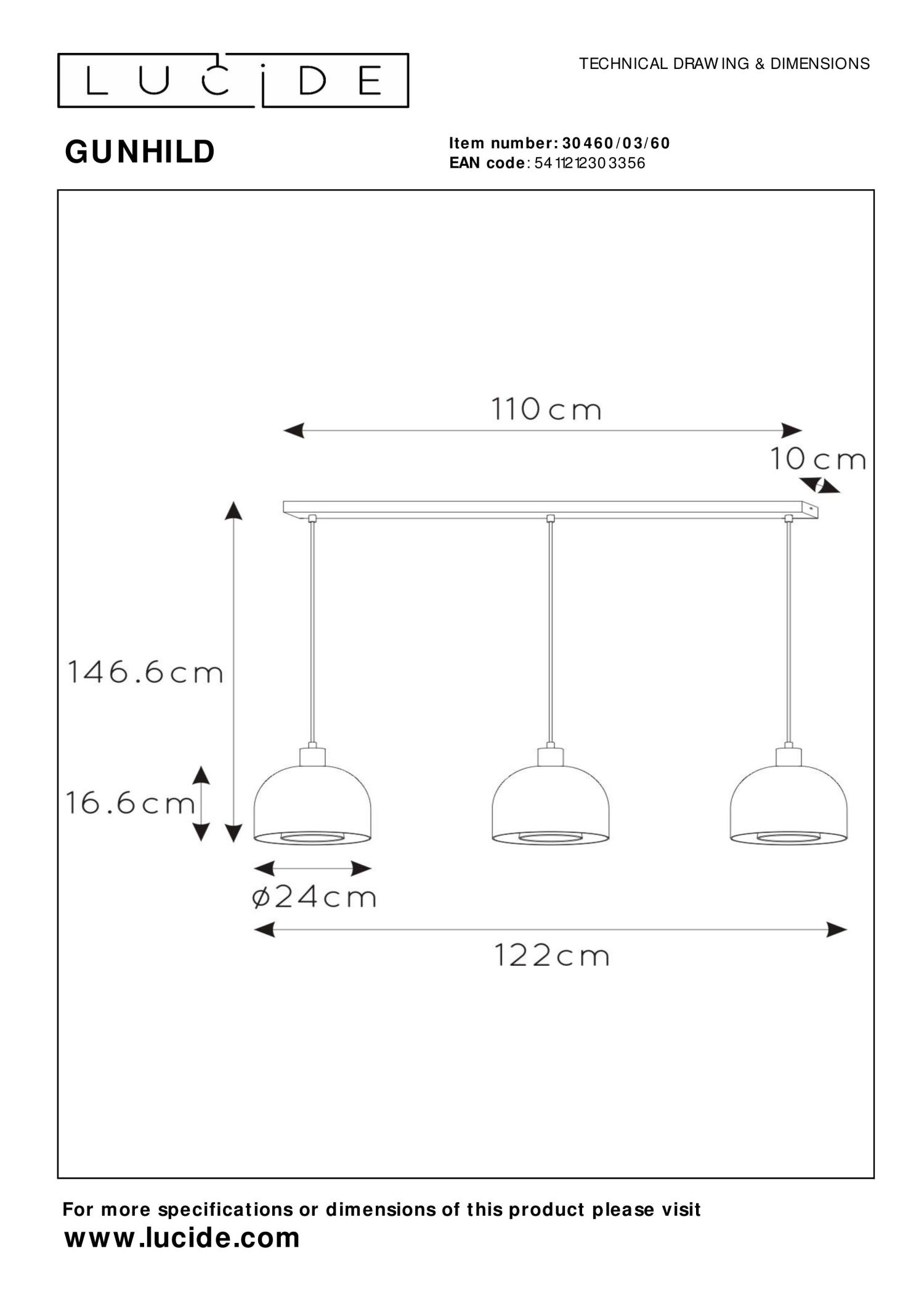 Lampa wisząca GUNHILD 30460/03/60 - Lucide - obrazek 9