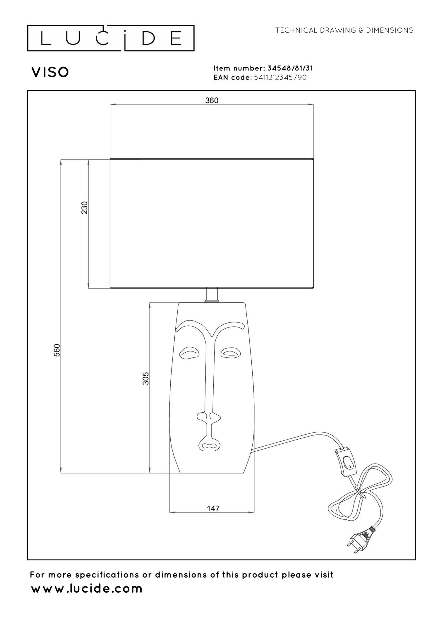 Lampa stołowa VISO 34548/81/31 - Lucide - obrazek 6