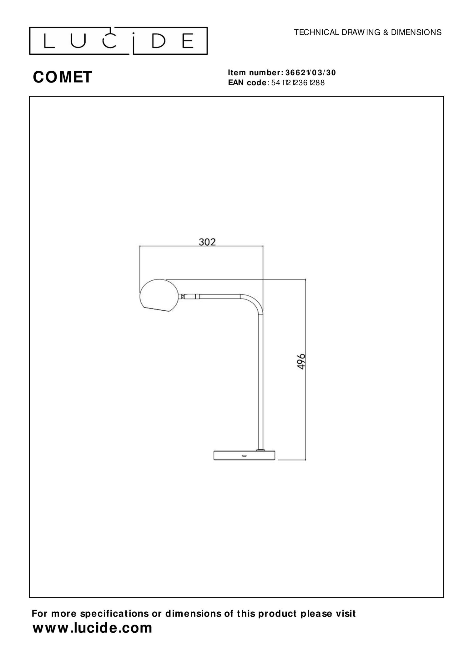 Lampa podłogowa COMET 36621/03/30 - Lucide - obrazek 8