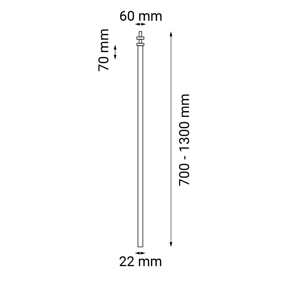 Lampa wpuszczana alha T - Mosiądz polerowany (800 mm) 9075 - Antigo - obrazek 2
