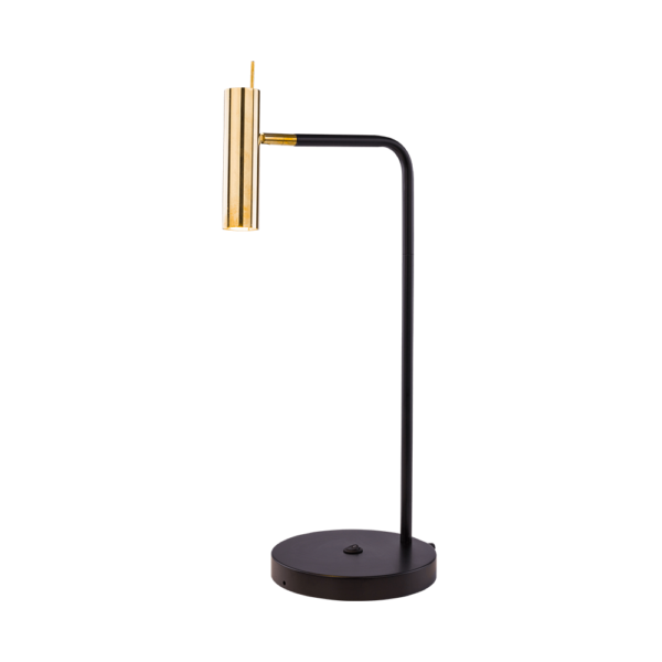 Lampa stołowa Amos - Mosiądz polerowany-czarna (635 mm) 8909 - Antigo