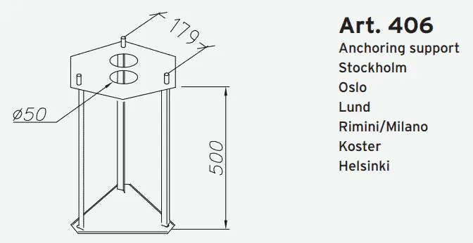 Kotwa do gruntu METAL BASE 406 - Norlys - obrazek 2