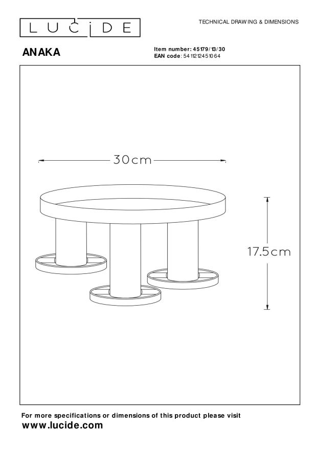 Lampa sufitowa ANAKA 45179/13/30 - Lucide - obrazek 5