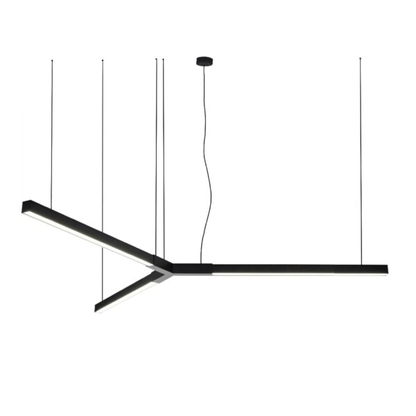 Lampa wisząca TRIKAL Z stal czarna średnica 214 cm 3000K 5225 - Antigo
