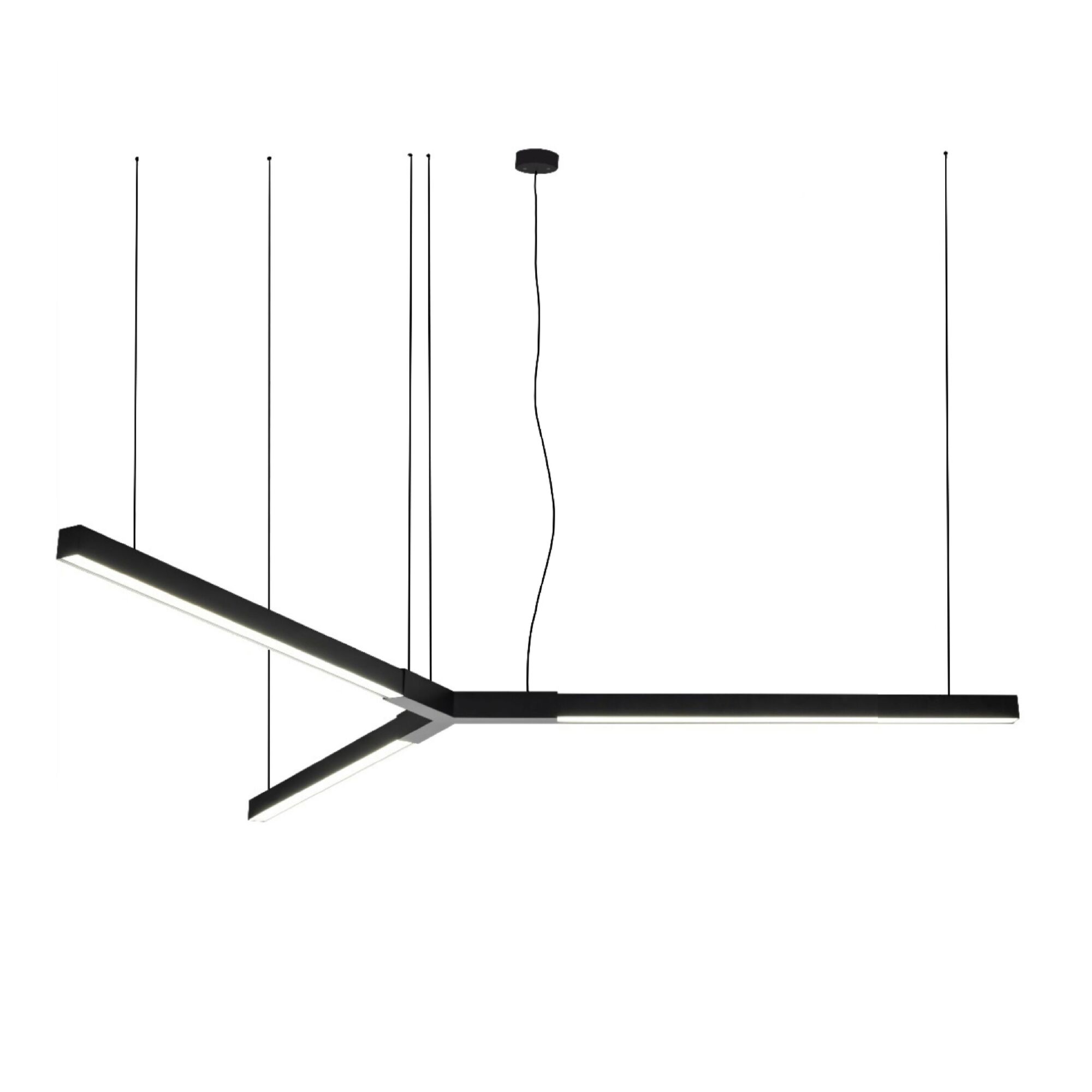 Lampa wisząca TRIKAL Z stal czarna średnica 214 cm 3000K 5225 - Antigo