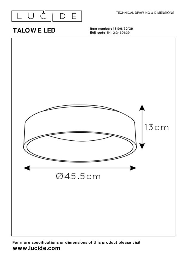Lampa sufitowa LEDOWETALOWE 46100/32/30 - Lucide - obrazek 5