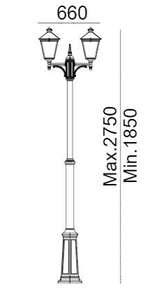 Latarnia ogrodowa zewnętrzna LONDON 482W - Norlys - obrazek 2