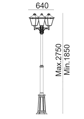 Latarnia ogrodowa zewnętrzna LONDON 483B - Norlys - obrazek 2
