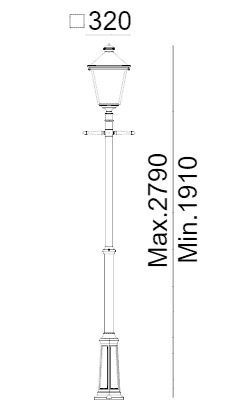 Latarnia ogrodowa zewnętrzna LONDON BIG 491W - Norlys - obrazek 2