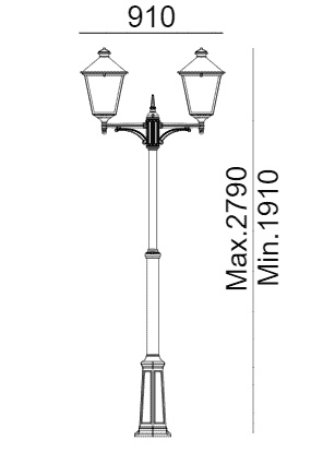 Latarnia ogrodowa zewnętrzna LONDON BIG 492B - Norlys - obrazek 2