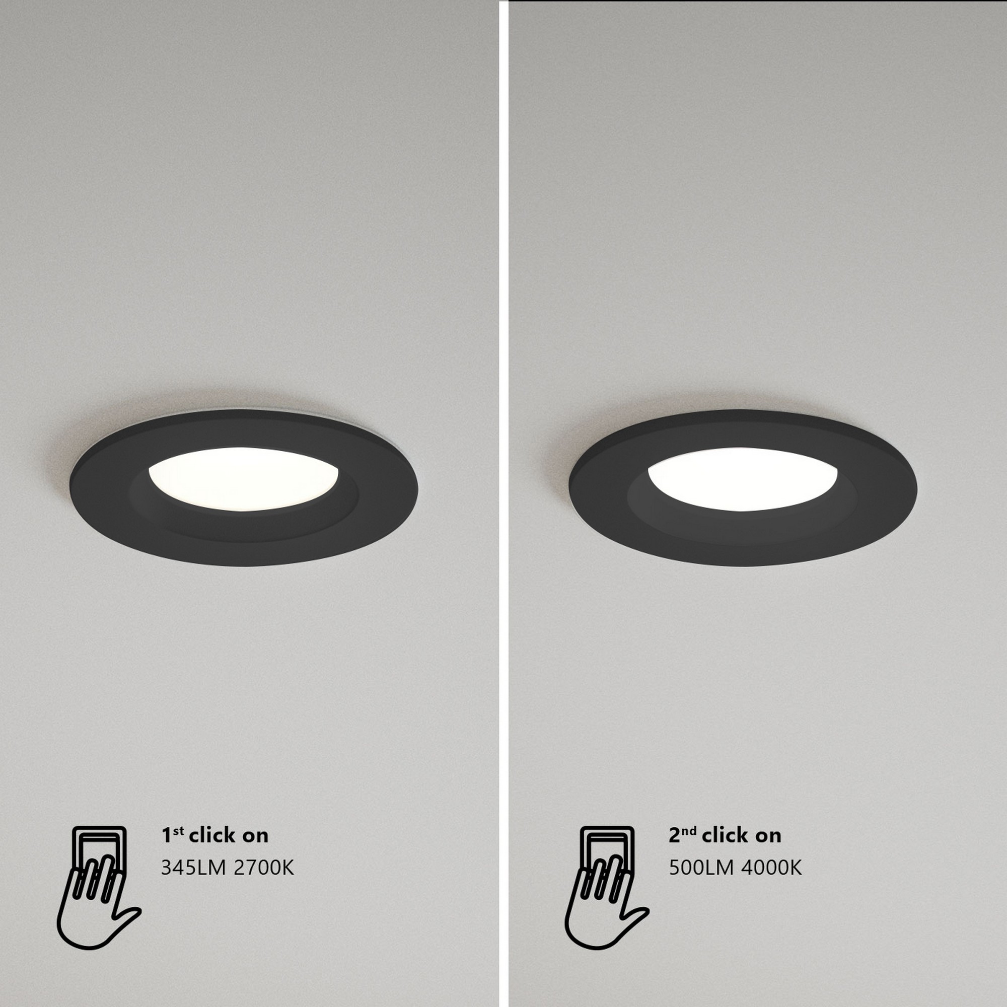 Oprawy podtynkowa TIAKI Nordlux 1xModuł LED Tworzywo sztuczne Czarny NO49570103 - Nordlux - obrazek 2