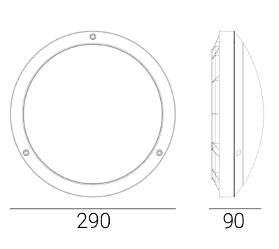 Plafon zewnętrzny BORNHOLM LED IP65 5122GR - Norlys - obrazek 2