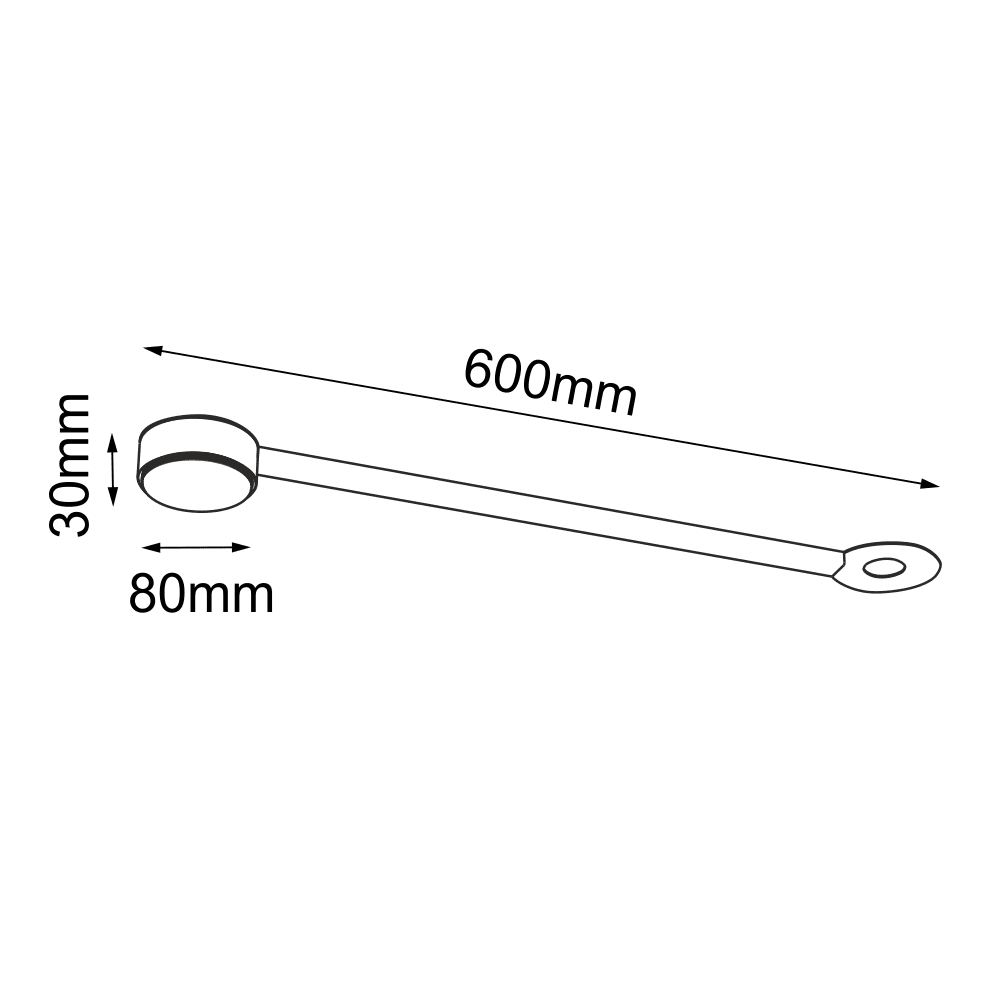Liniowa oprawa sufitowa nowoczesna Antigo DROP line 60 1 – czarna, 1 × GX53 – 1014 - obrazek 2