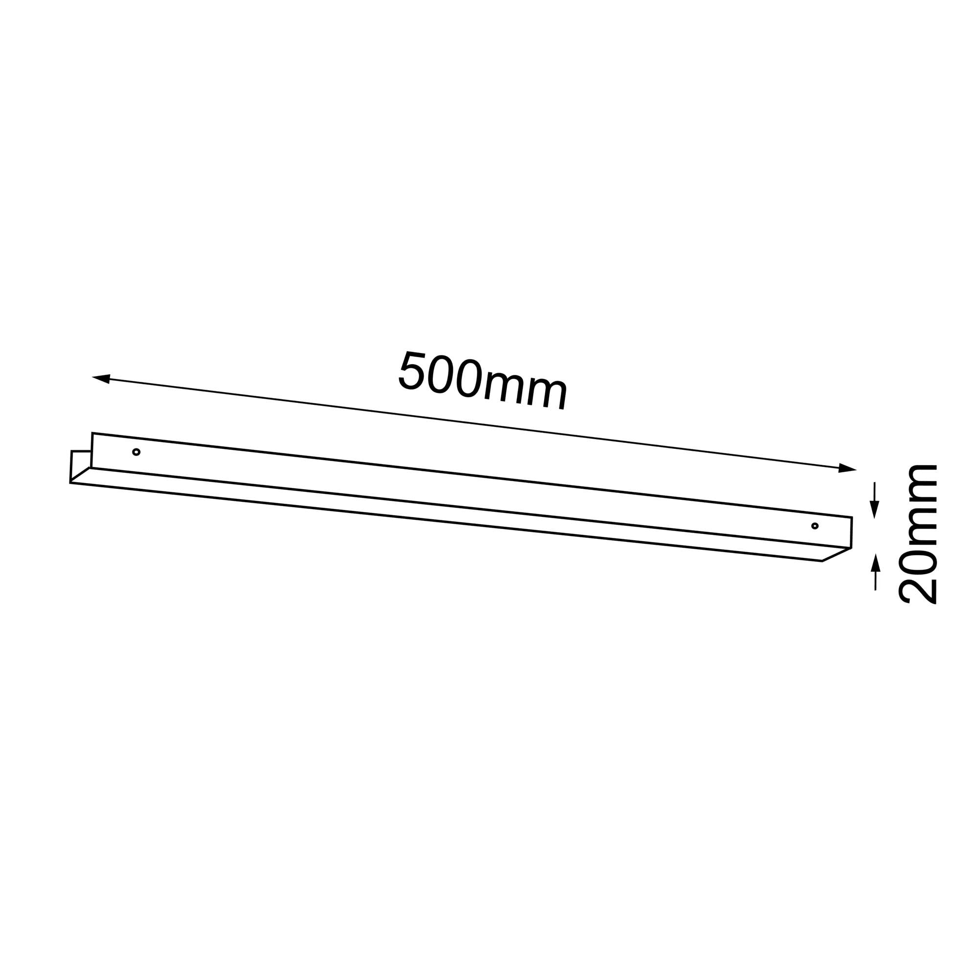 Łącznik prosty długi Antigo CUBE / PIPE / DROP LINE MOVE, czarny – 1019 - obrazek 2