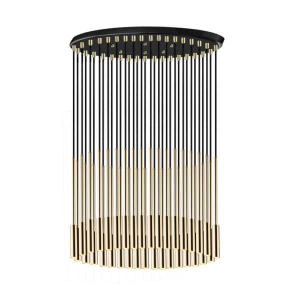 Lampa wisząca Lara 35 - Mosiądz polerowany-czarna (420 mm) 8348  - Antigo