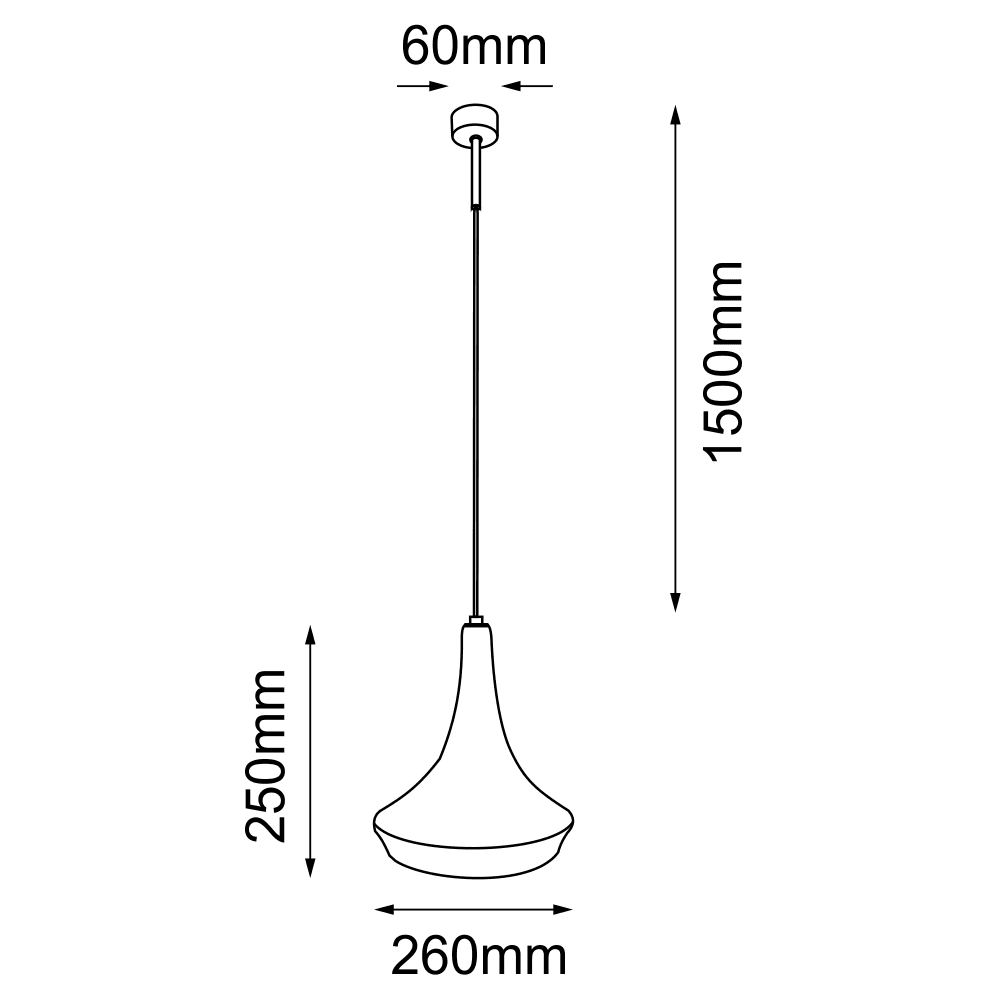 Lampa wisząca Mahaka 1 - Szara (260 mm) 5181 - Antigo - obrazek 2