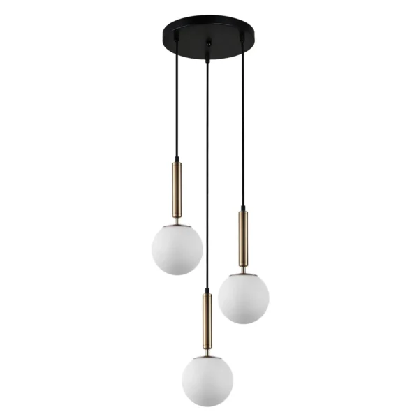 Lampa wisząca Ravena PND-2324-3A GD+OPAL - Italux