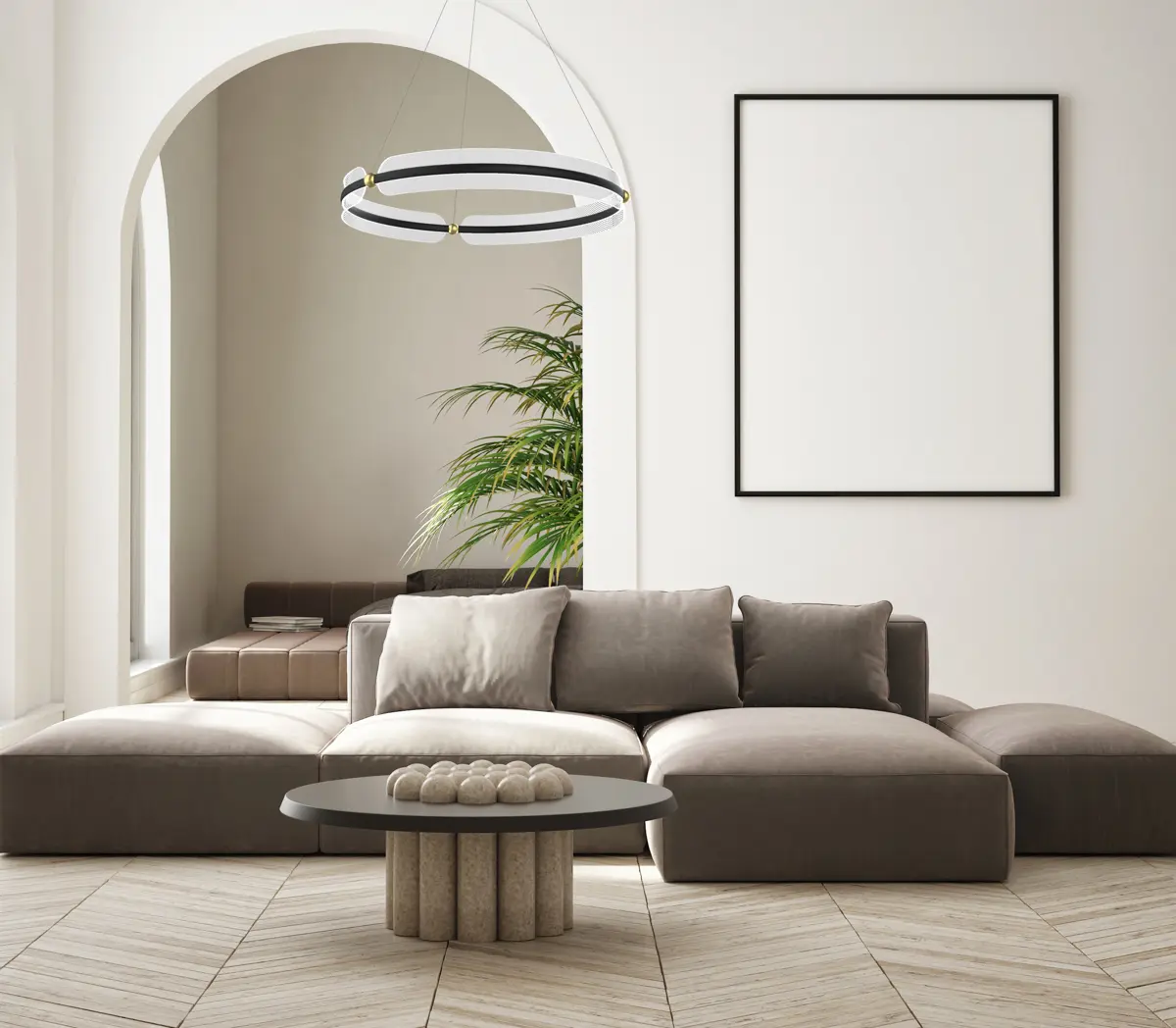 Lampa wisząca Faris PND-62738-53W-3K-BK-GD - Italux - obrazek 2