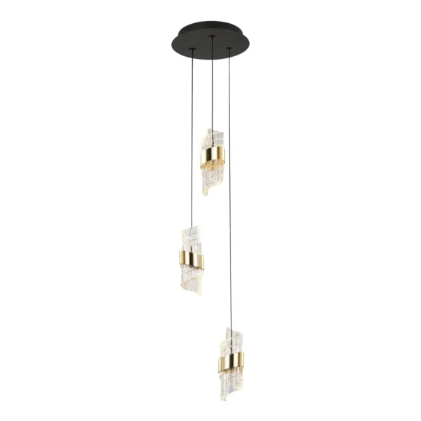 Lampa wisząca Tonga PND-26374-3-23W-3K-BK-GD - Italux