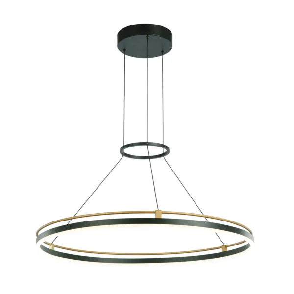 Lampa wisząca Merlot PND-54638R-28W-3K-BK-GD - Italux