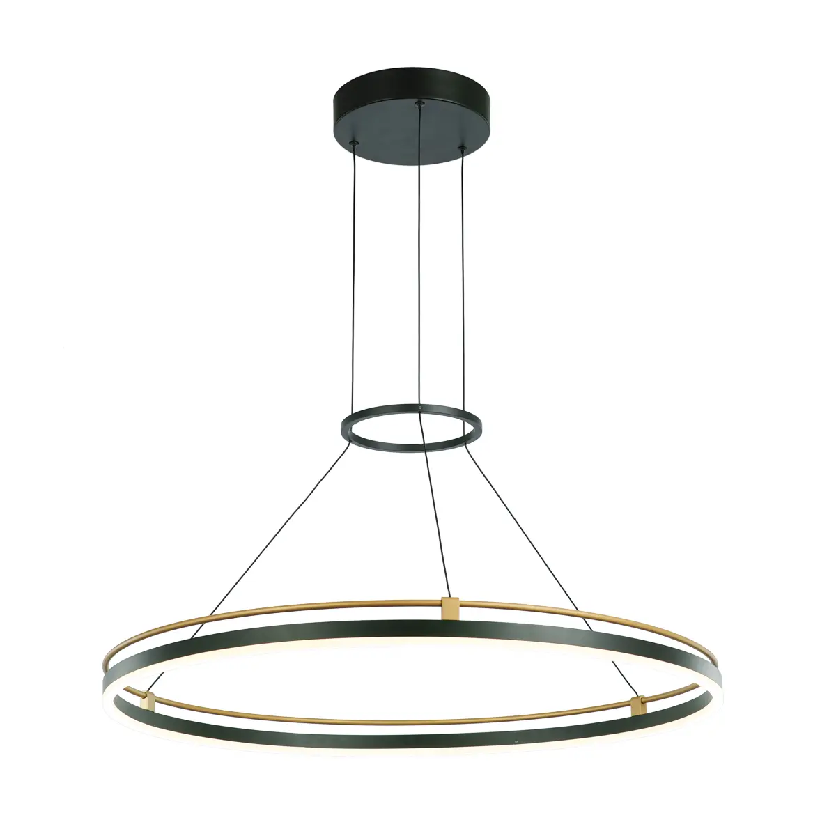 Lampa wisząca Merlot PND-54638R-28W-3K-BK-GD - Italux