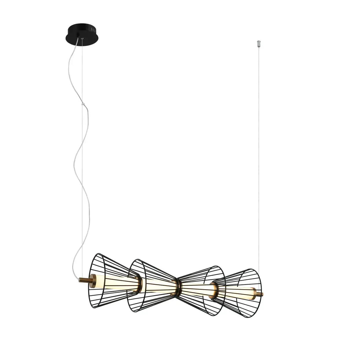 Lampa wisząca Sanke PND-63849-4-BK - Italux