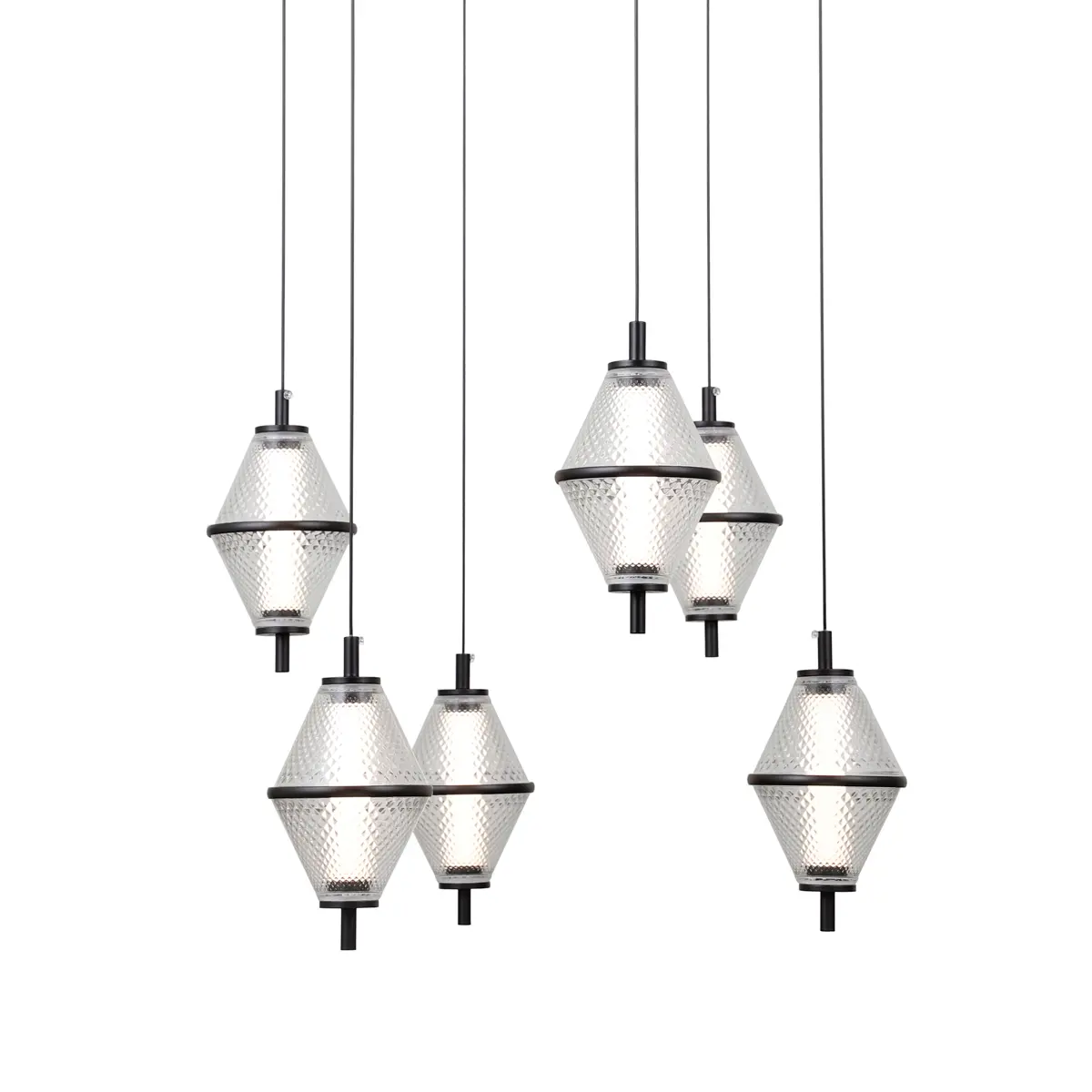 Lampa wisząca Fuente PND-34395-6-BK - Italux - obrazek 3