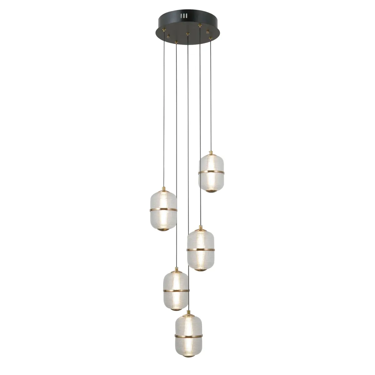 Lampa wisząca Alani PND-34375-5-BK - Italux - obrazek 3