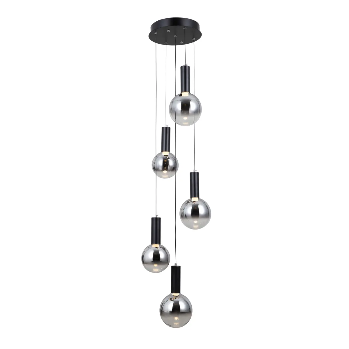 Lampa wisząca Strela PND-34378-5S-BK - Italux - obrazek 2