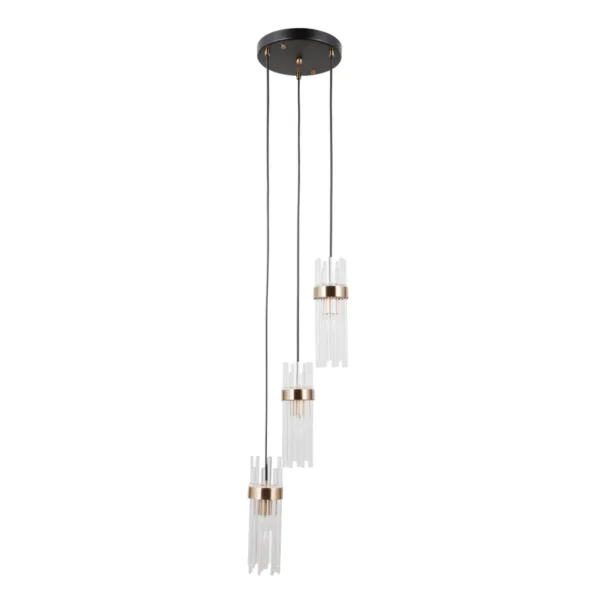 Lampa wisząca Taraso PND-40760-3-BK-HBR - Italux