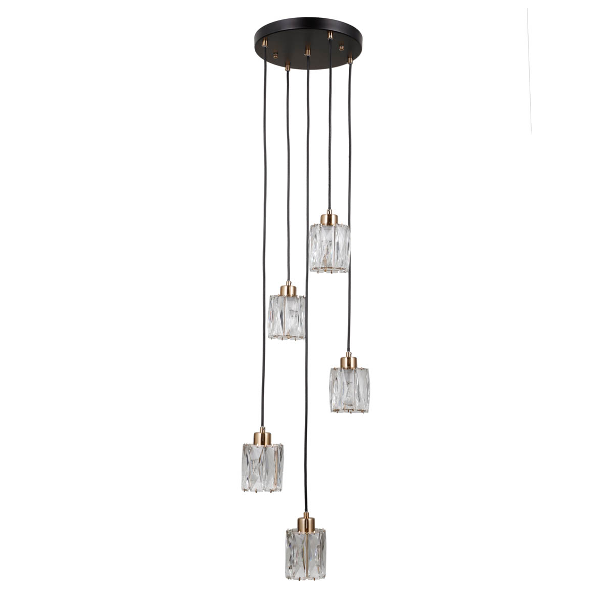 Lampa wisząca Torno PND-40813-5R-BK-HBR - Italux