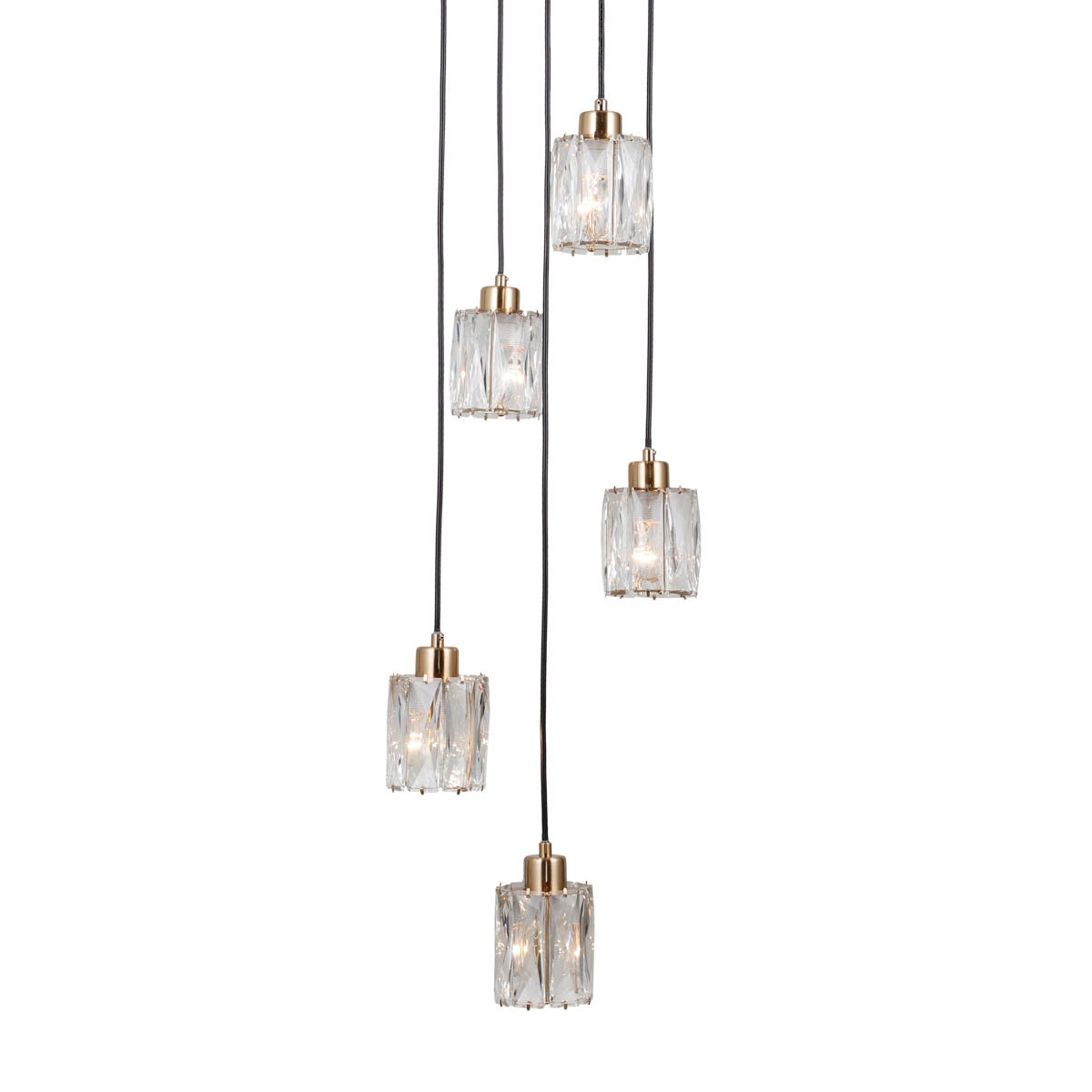 Lampa wisząca Torno PND-40813-5R-BK-HBR - Italux - obrazek 3