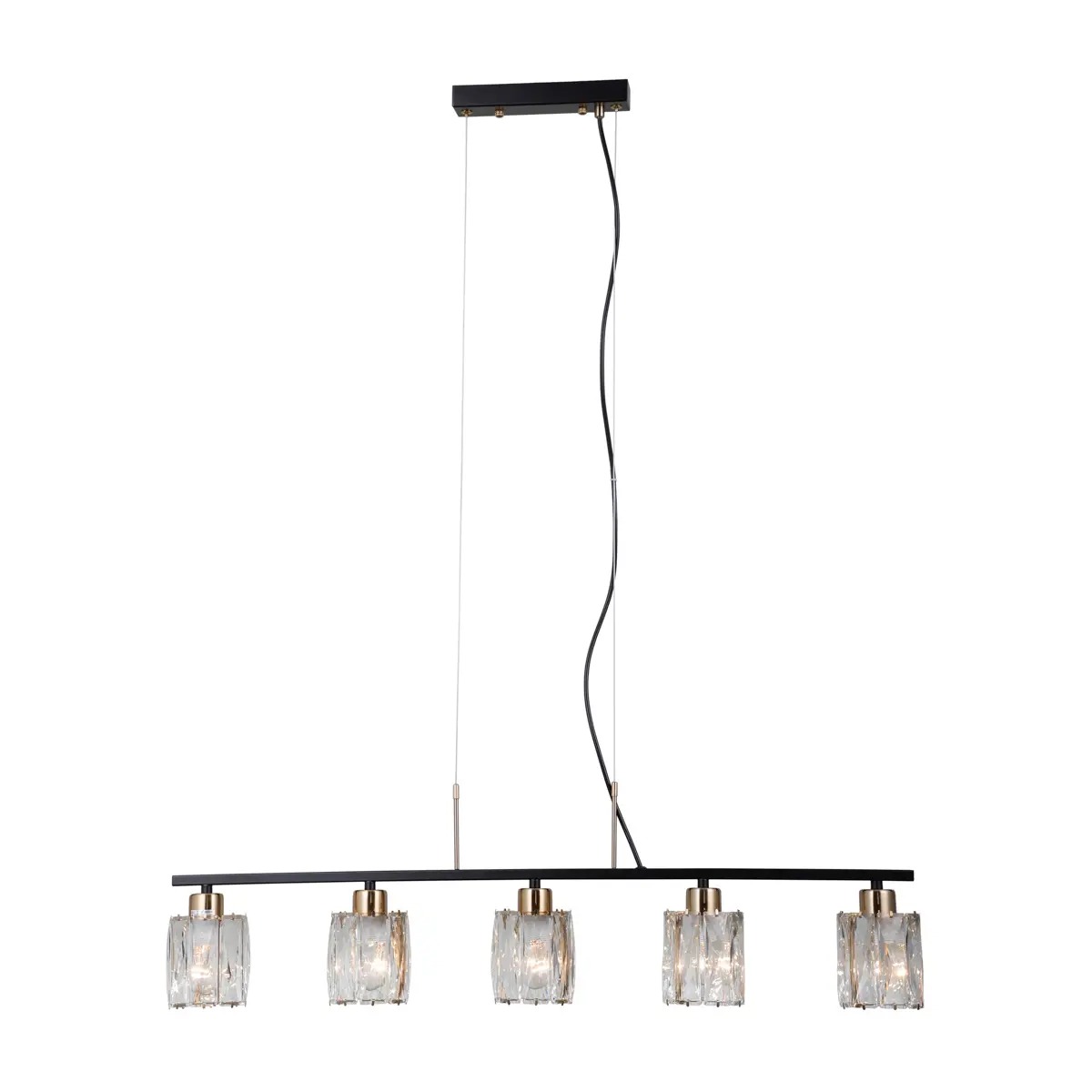 Lampa wisząca Simona PND-40814-5-BK-HBR - Italux - obrazek 2