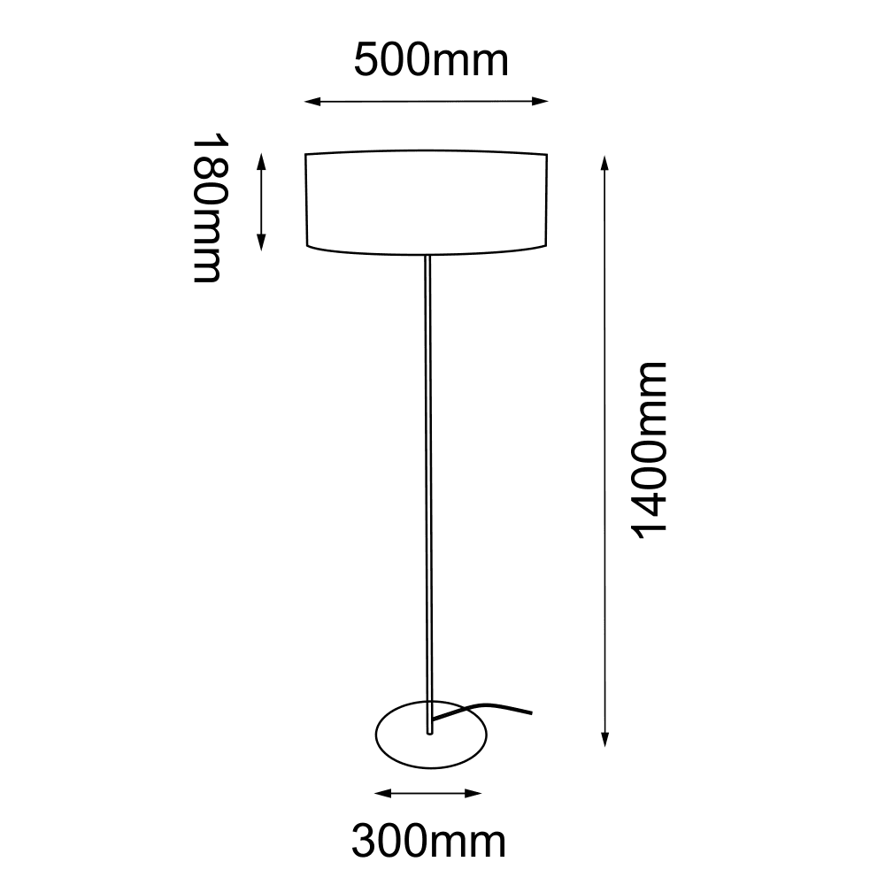 Lampa podłogowa Lamego F Szeroka - Szara (1400 mm) 2018 - Antigo - obrazek 2