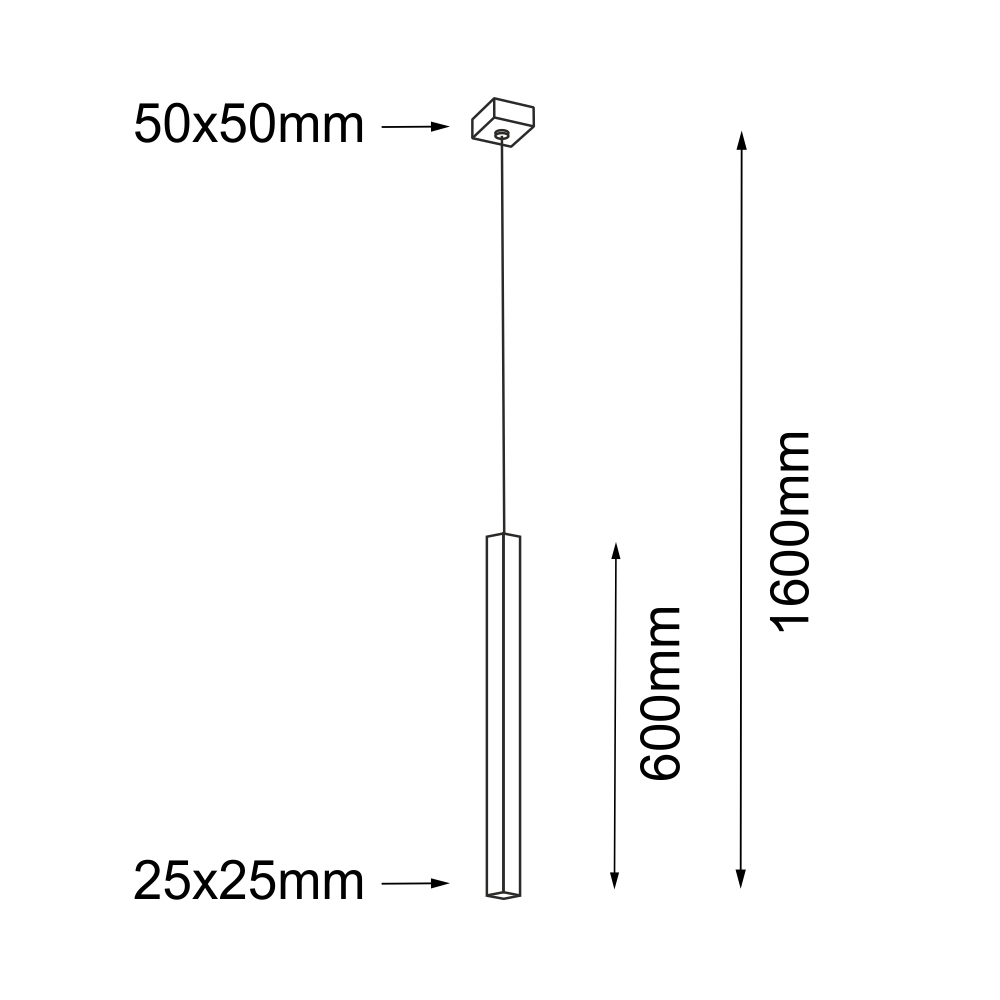 Lampa wisząca Aomori 1 - Czarna (600 mm) 7986 - Antigo - obrazek 2
