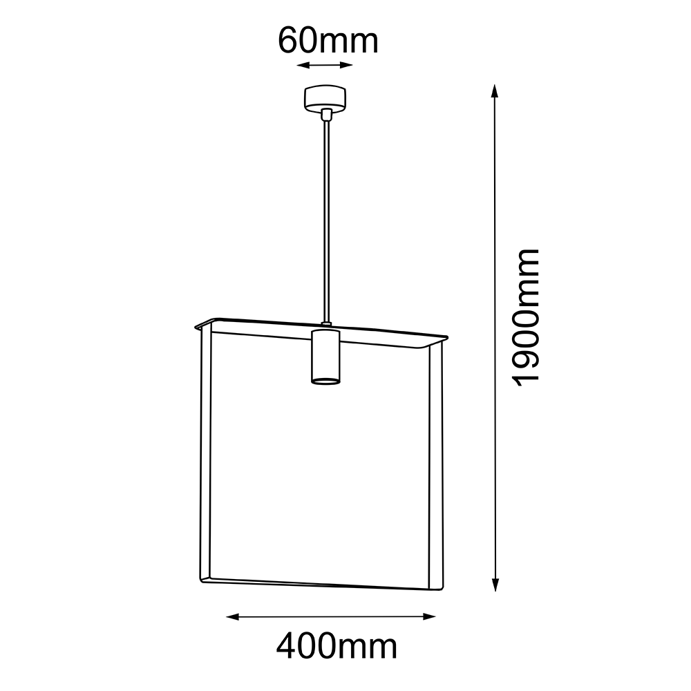Lampa wisząca Ortiga 6 - Czarna (400 mm) 5155 - Antigo - obrazek 2