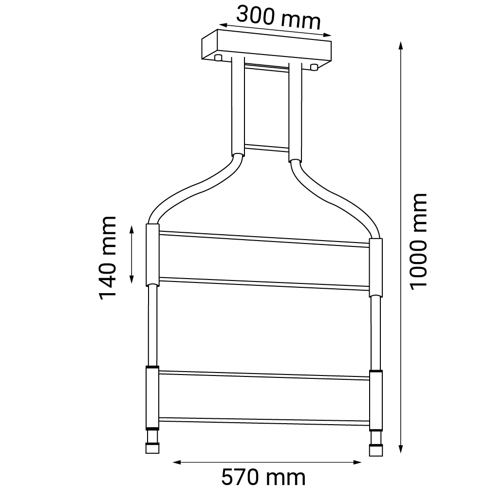 Lampa wisząca alha S 2 - Czarna (570 mm) 3000K 9057 - Antigo - obrazek 2