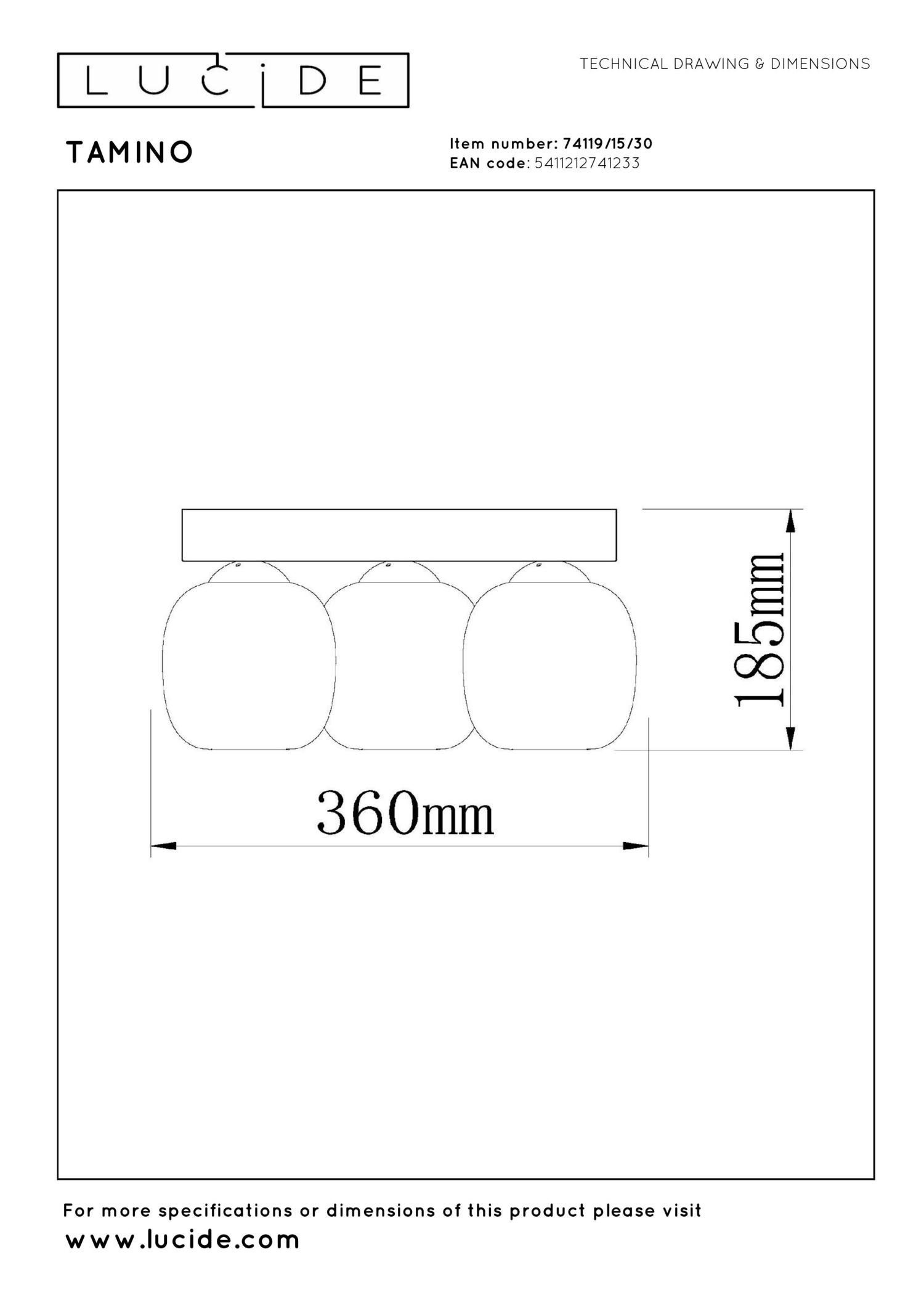 Lampa sufitowa TAMINO 74119/15/30 - Lucide - obrazek 5