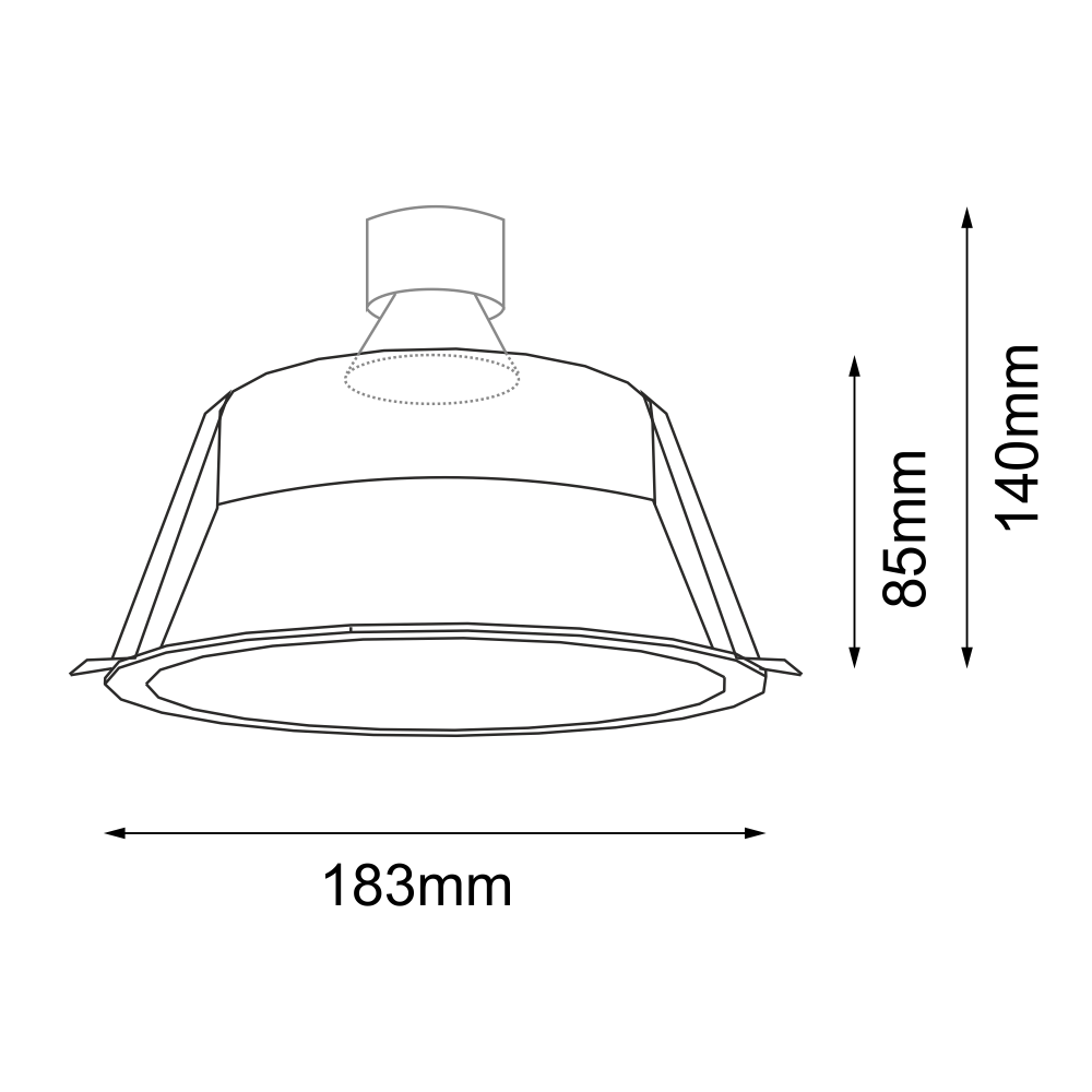 Lampa wpuszczana Kami - Biała7379 - Antigo - obrazek 2